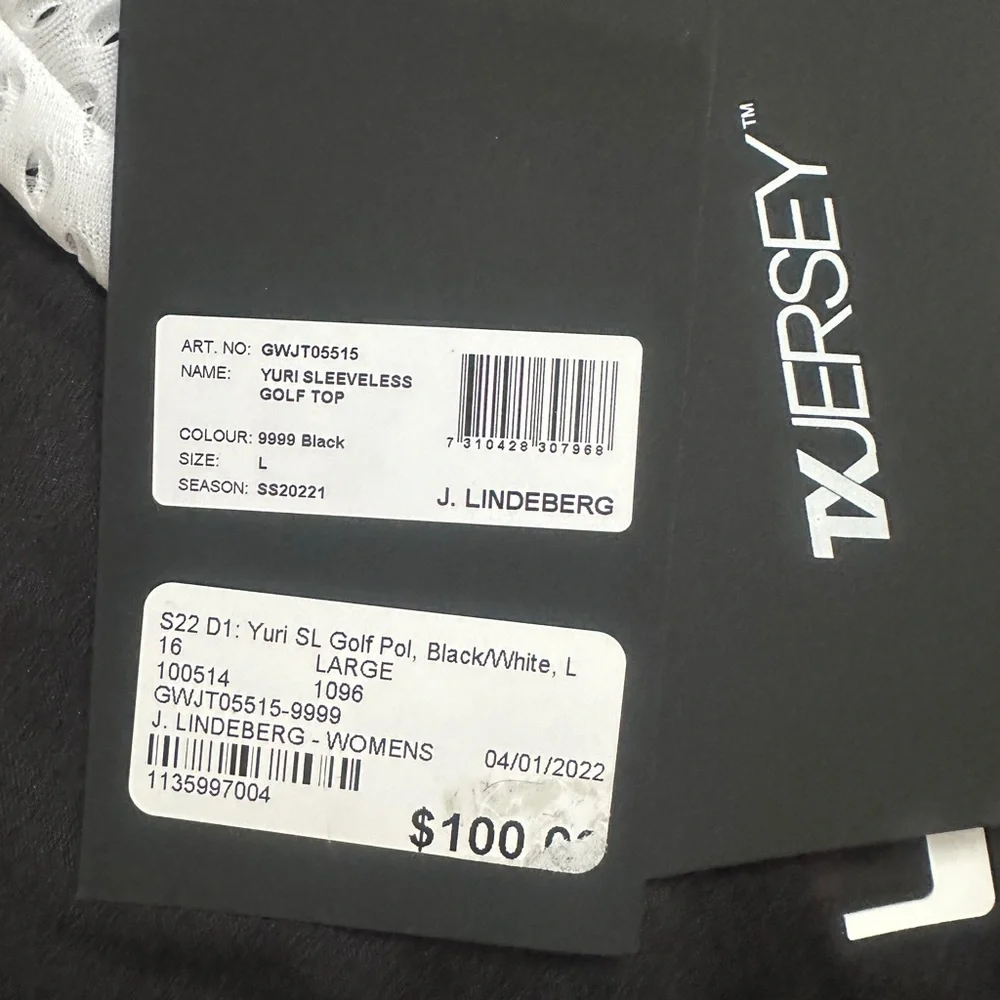 J LINDEBERG Yuri Sleeveless Polo Shirt. NWT sz Large (155) - Picture 3 of 9